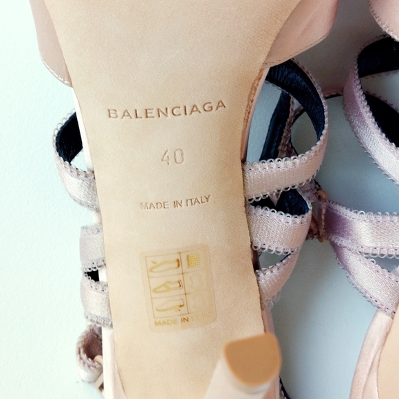 Balenciaga pink satin Boudoir stiletto sandals, EU40, new w/ box, dustbag - Picture 11 of 16